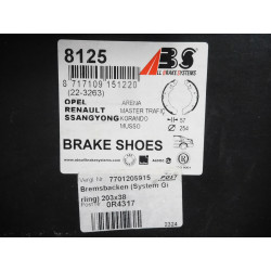 Szczęki hamulcowe tył Renault Opel BS 8125