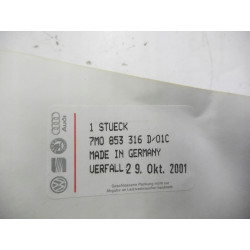 NAKLEJKA SŁUPKA TYŁ P SEAT ALHAMBRA 96- 7M0853316D