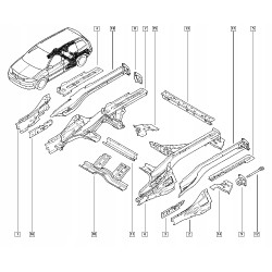BELKA NADWOZIA PRAWY TYŁ MEGANE II 7751478472