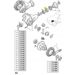 USZCZELNIACZ,OLEJOWY,KOŁO ZĘBATE OSI PRZEDNIEJ OPEL MONTEREY OE 94318520