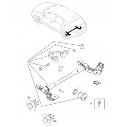 Podkładka tulei osi tylnej Opel (Astra H, Zafira B) OE 5402639 13267216