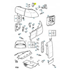 Gniazdo, uchwyt lampy tylnej Opel Omega B OE 1223155 90487482