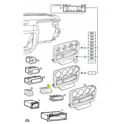ZAŚLEPKA, PANEL PRZEŁĄCZNIKÓW OPEL OMEGA B (1994-2003) OE 1234939 90478255