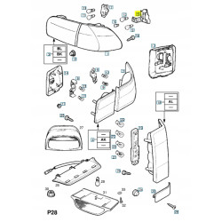 Uchwyt, lampa tylna lewa Opel Omega B OE 1223157 90487483