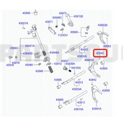 SPRĘŻYNA-KOŁEK WIDELEC SKRZYNI BIEGÓW HYUNDAI ACCENT ELANTRA OE 43842 39000