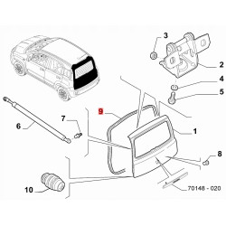 Uszczelka klapy tylnej Fiat Panda 2012- OE 51898083