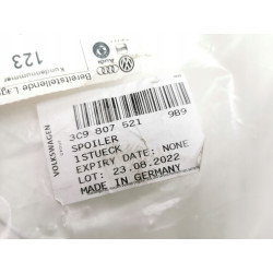 Spojler, dokładka zderzaka tylnego Volkswagen Passat 2006- OE 3C9807521