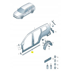 POSZYCIE WZMOCNIENIE LISTWA PROGU VOLKSWAGEN GOLF 2013- OE 5G4809342