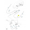 PROWADNICA,LINKA HAMULCA RĘCZNEGO,TYLNY LEWY OPEL VIVARO A B OE 91169343