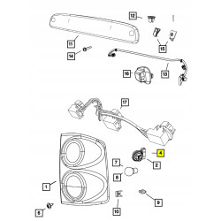 Gniazdo świateł postojowych, kierunkowskazów B1 1,00 MOPAR Dakota 4523108