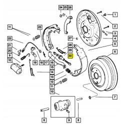 Śruba regulacyjna hamulca, lewa MOPAR Jeep Cherokee 02881687 2881687