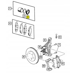 Osłona przeciwpyłowa tłoka zacisku MOPAR Jeep Patriot 05191240AA 5191240AA