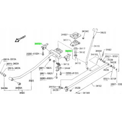 Łożysko, drążek wybieraka / drążek załączający Nissan Micra OE 34560-01B00