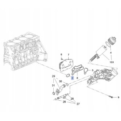 Uszczelka filtra oleju Opel Astra H Insignia A OE 55353319