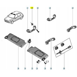 Nakrętka klamki dachu Renault Clio phase 1, 2 OE 7703044135