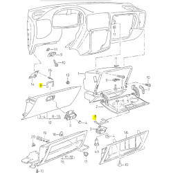 Klips, schowek Volkswagen Golf Jetta Caddy OE 191857119