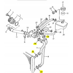 Opaska, przewód chłodnicy Volkswagen Caddy Passat OE N10518701