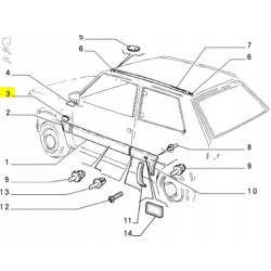 GUMOWA OSŁONA OTWORU FIAT PANDA 1985- OE 4424639