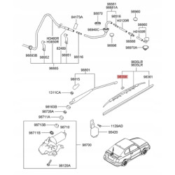 Clips, mocowanie wycieraczki Hyundai Accent Tucson OE 98356 22000