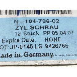 Śruba czujnika zderzenia poduszki powietrznej M6X40 Audi A3 A4 OE N10478602