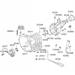 Uszczelniacz skrzyni biegów Kia Hyundai H-1 H100 OE 43146 4B000