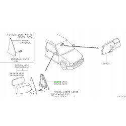 OSŁONA NAROŻNIKA DRZWI PRZEDNICH, WEWNĘTRZNA PRAWA NISSAN MICRA 80292-4F100