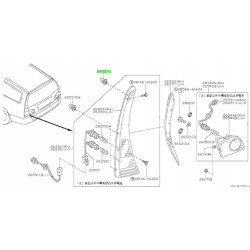 PRZELOTKA SPINKA LAMPY TYLNEJ NISSAN MICRA PRIMERA OE 26557-2U000