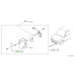 Mocowanie Listwa lampy przeciwmgielnej Nissan Micra K11 OE 26157-5F400