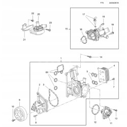 Uszczelka wylotu wody Opel Astra K OE 55487252