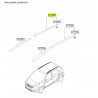 Listwa dachowa Prawy Tył KIA Venga 2011- OE 872401P101 87240-1P101