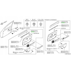 Listwa wewnętrzna drzwi Pod szybą Lewa NISSAN Micra K11 OE 80923-1F702