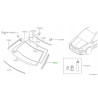 Listwa, uszczelka szyby czołowej lewa Nissan Almera Tino V10 OE 72763-BU400