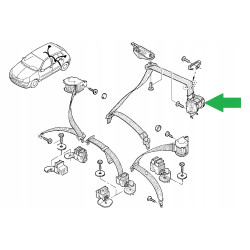 Pas Bezpieczeństwa Środkowy Tył Renault Clio II OE 8200068575