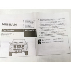 NAKŁADKI NAROŻNIKÓW ZDERZAKA NISSAN PATROL Y61 2004- KE620VD020 KE620-VD020
