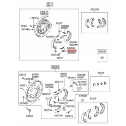 Samoregulator szczęk hamulca ręcznego lewy Hyundai Tucson 2004- 58253 37000