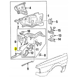 Wzmocnienie prawy przód Audi 80 90 OE 8A0808690 8A0809686A