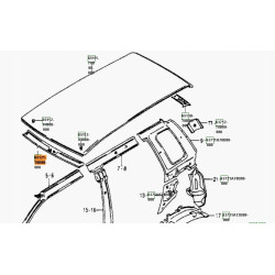 Listwa, rama dachu przód Daewoo Tico OE 65121-78B00-000