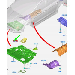 Przedni panel podwozia, deflektor powietrza FORD GALAXY MK3 OE 1876313