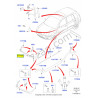 Deflektor zderzak przedni FORD Fiesta 01-08 / Fusion 01-12 OE 1252743