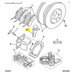 Zestaw podkładek przeciw grzechotce Citroen Xsara 2000-2004 OE 4407.17