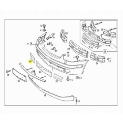 Kratka zderzaka prawy przód Mercedes-Benz SLK OE A1708850223