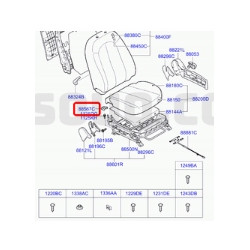 Osłona prowadnicy fotela Hyundai Elantra 2006- OE 88567 3K000 88567 3K0009Y