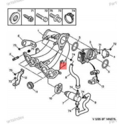 Przewód powietrza Peugeot 106 OE 1627 63 162763 1627.63