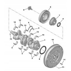 Kołek koła zamachowego PSA PEUGEOT CITROEN OPEL Corsa F OE 696512 6965 12