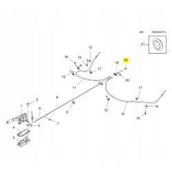 Dystans, linka hamulca ręcznego Opel Vivaro B OE 93868413