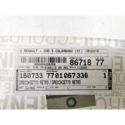 Wkład Lewy Lusterka Renault Twingo II 07- OE 7701067336