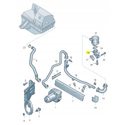 Adapter, wspornik zawór powietrza wtórnego Audi A4 VW Passat OE 06B131817S