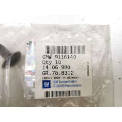 Nakrętka, wkładka, panel tylnego zderzaka górny Opel Corsa B OE 9116140