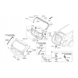 ODBÓJ PROWADZĄCY KLAPY TYLNEJ HYUNDAI ACCENT ELANTRA SANTA FE 81738 2V000