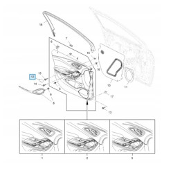 PRAWA ZAŚLEPKA KLAMKI WEWNĘTRZNEJ OPEL ASTRA K OE 13586537 13451693